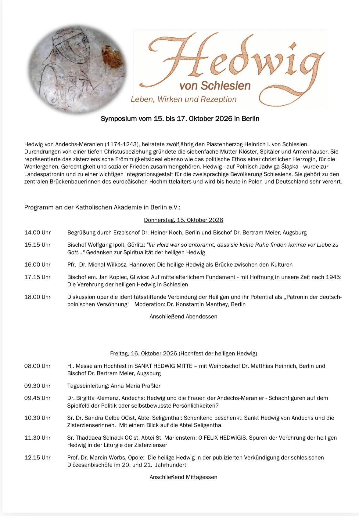 Sympozjum Jadwiżańskie w Berlinie